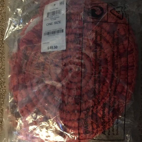 🔥50% OFF!🔥INC round straw bag red and orange - Picture 8 of 8